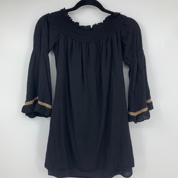 Tea & Cup top small tunic blouse boho pom poms - Picture 5 of 6